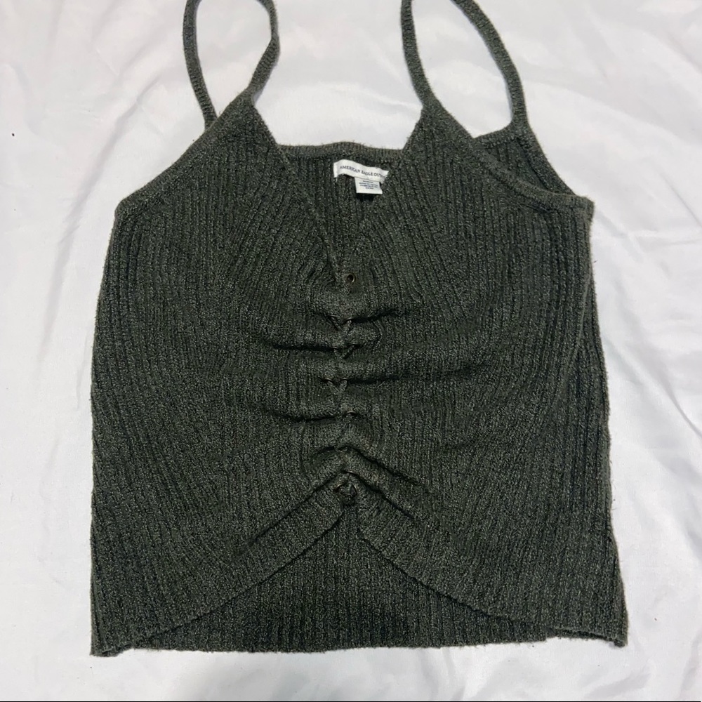 American eagle cropped ribbed tank size S
